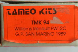 ★☆タメオ TAMEO 1/43 ウィリアムズ・ルノー FW12C サンマリノGP　1989
