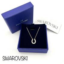 SWAROVSKI｜スワロフスキー ネックレス【アクティ】蹄鉄 ローズゴールドカラー ラインストーン 箱付き ピンクゴールド系 ブランド a258et_画像1