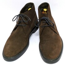 ［良品] イタリア製　BOEMOS　41 25.5cm チャッカブーツ スエード　デザートブーツ　高級靴　本革　レザー　フォーマル　紳士靴　送料無料_画像3