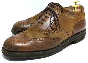 REGAL 25.5cm　ビジネスシューズ ウイングチップ ブラウン　高級靴　本革　革靴　レザー　フォーマル　紳士靴　メンズ　外羽根　送料無料！