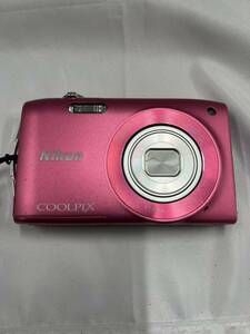 ①【充電器欠品】NIKON cool pix s3300 ストロベリーピンク