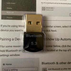 2023新Bluetooth5.3超低遅延（ドライバー不要、挿し込で即利用）【未開封】