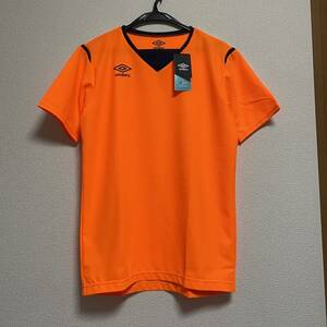 ★新品 UMBRO アンブロ／ドライ半袖Tシャツ L 吸汗速乾 UAS6700B サッカーウェア ゲームシャツ オレンジ