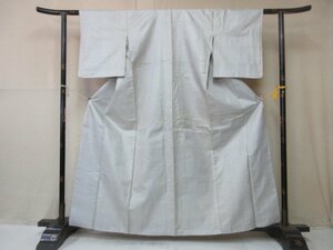 1円 中古 正絹 着物 本場白大島紬 十字 幾何学 抽象 おしゃれ 高級 袷 身丈155cm 裄62cm【夢職】★★★