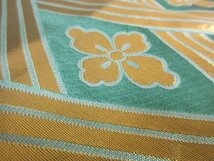 1円 良品 化繊 馬乗り袴 男性用 正装 入学 卒業 総刺繍 グラデーション 花菱 ヘラ付き 紐下82.5cm 高級 ◆逸品◆【夢職】★★★★_画像8