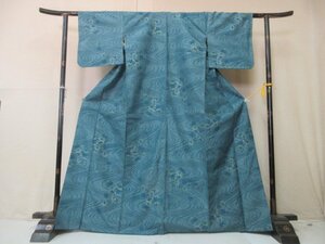 1円 良品 正絹 着物 紬 草花 流水 紅葉 楓 かわいい おしゃれ 高級 袷 身丈154cm 裄64cm◆逸品◆【夢職】★★★★