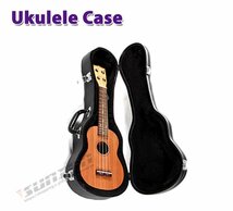 Ukulele Case ウクレレケース ウクレレ 楽器 ケース バッグ 木製ケース 防塵 防水 ソプラノ コンサート クッショ_画像4