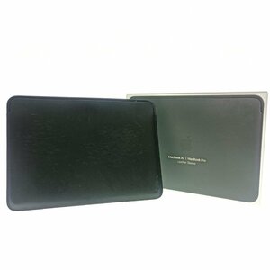 ★1円★ Apple アップル レザー スリーブ 13インチ MacBook Air / MacBook Pro MTEH2FE/A BLACK ブラック 純正 ケース アクセサリー 中古