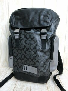 COACH/コーチ：レンジャー カラーブロック シグネチャー バックパック F79901 リュック 中古/USED