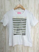 VIOLA RUMORE/ヴィオラ：半袖Tシャツ MILANO ITALIA7 トップス ストレッチ ホワイト サイズL/メンズ/中古/USED_画像1