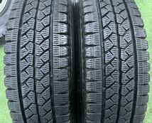 165R13 LT 6PR スタッドレスBRIDGESTONE タイヤマルチスチールホイールセット4本 4穴PCD 100/110/114.3 ET+40 13×5.00B ハブ67mm★AN155_画像6