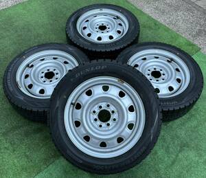 TOPY 15インチ スチールホイール& DUNLOP WINTER MAXX 185/60R15 スタッドレスタイヤ4本セット★ アクア ヤリス ヴィッツ等に★AN120