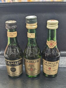 未開栓 古酒 保管品 カミュ コニャック CAMUS COGNAC ウイスキー ブランデー 3本 ミニチュア