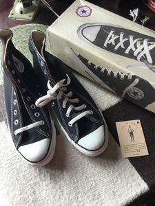  dead stock box attaching 90s 90 period the first period Vintage USA made CONVERSE Converse ALL STAR all Star black black canvas America made 