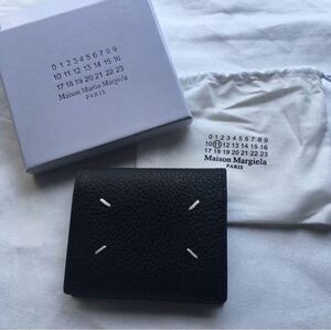 新品未使用 Maison Margiela メゾンマルジェラ 二つ折り財布ブラック 財布 