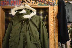  dead stock goods *80s Vintage MILITARY military M-65 fish tail Parker XS olive unused goods with a hood . Mod's Coat h23456