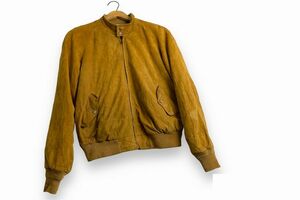 gdo style 80s Vintage BrooksBrothers Brooks Brothers suede Rider's leather jacket 42L Camel original leather American Casual nr24319