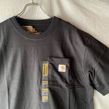 未使用 US規格 Carhartt カーハート ポケT ワンポイント Tシャツ BLK 黒 ブラック M 検 ヴィンテージ OLD 100%COTTON コットン ５_画像2