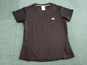 adidas アディダス clima365 クルーネック Tシャツ ブラック レディース ポリエステル100％ 表記サイズ：S 半袖