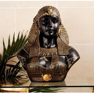 クレオパトラ胸像 インテリア彫刻置物オブジェ古代エジプト女王装飾品飾りネオクラシック調度品家具アクセント室内エスニック