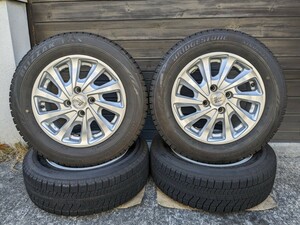 アルミホイール スタッドレスセット ブリヂストン VRX　175／65R14　5.5J+38　PCD100-4穴　20年48週製造