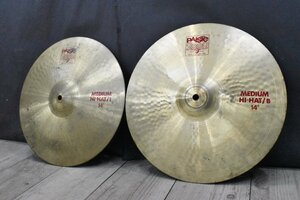 ◇p176 中古品 PAiSTe 2002 パイステ ハイハットシンバル MEDIUM HI-HAT 14 2枚セット