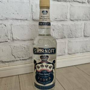 未開栓 古酒 SMIRNOFF スミノフ ＶＯＤＫＡ ウォッカ 旧ボトル 750ml 50% 箱なしの画像1