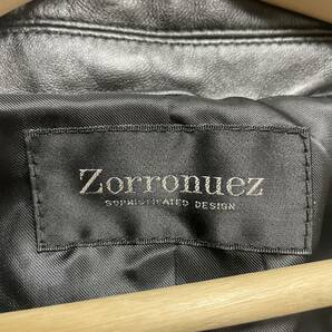 Zorronuez レザージャケット 羊革 ラムレザー 本革 ブラック 表記9R レディースM相当の画像5