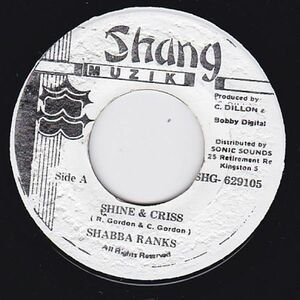 EPレコード　SHABBA RANKS / SHINE & CRISS (BA BA BOOM)