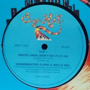 12inchレコード　 GRANDMASTER & MELLE MEL / WHITE LINE