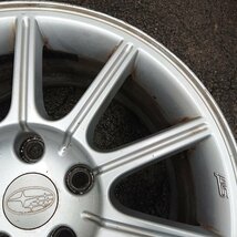 ★中古品★スバル純正 17-8J +53 PCD114.3 5H ハブ径56ｍｍ 1本 17インチ ENKEI製 MAT インプレッサ WRX STI【他商品と同梱歓迎】_画像3