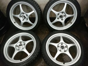 ★中古品★ENKEI SPORT A356 エンケイ 17インチホイール 17×7J+45 114.3-5H DUNLOP WINTERMAXX WM01 205/45R17【他商品と同梱歓迎】