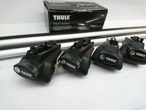 ★中古品★THULE ルーフキャリアセット キャリアベース 757 アルミエアロバー 135ｃｍ シトロエン ピカソにて使用【他商品と同梱歓迎】