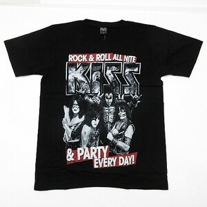 【送料無料】【新品】KISS キッス 半袖Tシャツ ロックバンド ヘビーメタル ヘビメタ 両面プリント 黒 メンズ XLサイズ ■管理番号LBT171