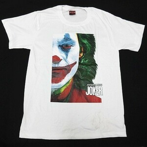 【送料無料】 新品 大人気 映画 ジョーカー JOKER 半袖 Tシャツ 丸首 アメコミ 白 メンズLサイズ レディースXLサイズ 男女共用 ■LBT20-030