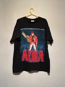 90s AKIRA アキラ black Tシャツ tee 金田 鉄雄 アニメ