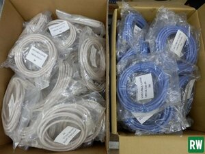 未使用品【白47本+青41本】LANケーブル LAN CABLE CBC5E-030-BL CAT5E CBC5E-030-LG 3M パチンコ 遊戯場用？ モンハン用？ ケーブル [2]