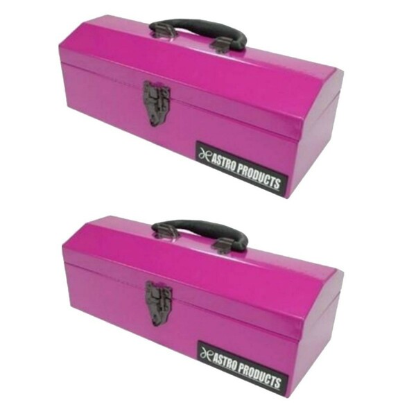 2個セット AP 山型ツールボックス ピンク(限定カラー) 工具箱 道具箱 ツールケース収納 BOX アストロプロダクツ