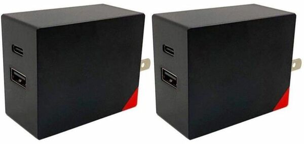 【2個】PD USB充電器 折り畳みプラグ 携帯急速充電器 iPhone 2ポート（USB-A＋Type-C）ACアダプター 軽量