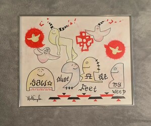 MARK GONZALES GONZ マークゴンザレス 直筆イラスト サイン入り 原画 ART作品 2