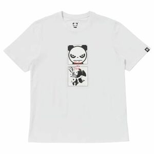 [HIPANDA] ［ハイパンダ 【公式】 メンズ ロゴ&リアルパンダ・プリント 半袖 Tシャツ