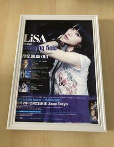 kj ★額装品★ LiSA リサ 2ndシングル 広告 貴重写真 A4額入り ポスター風デザイン crossing field CD DVD ライブ ソードアートアニソン