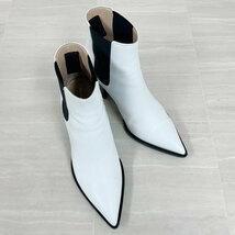 1円～！【NF-9】中古 Gianvito Rossi/ジャンヴィト ロッシ サイドゴア レザー ショートブーツ イタリア製 レディース 38（24.5～25cm相当）_画像5