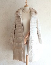 美品★レリアン Leilian★大きいサイズ15+ XLL相当★ファー付き ロング ダウンコート_画像7