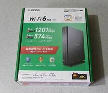 ELECOM WRC-X1800GS-B 無線LANルーター 1201+574Mbps Wi-Fi6 11ax 内蔵アンテナ搭載_画像1