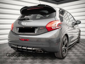 プジョー 208 GTi 前期 リア センター ディフューザー フィン/ スプリッター スポイラー バンパー アンダー カナード