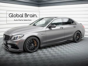 メルセデス ベンツ W205 S205 C63 AMG 後期 サイド スカート カバー スポイラー / サイド スプリッター ディフューザー バンパ エプロン