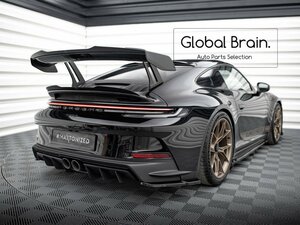 ポルシェ 911 992 GT3 アッパー リア トランク スポイラー / リア ウィング ディフューザー エクステンション トリム カバー エアロ