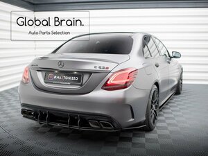 メルセデス ベンツ W205 S205 C63 AMG 後期 リア センター ディフューザー フィン/スプリッター スポイラー バンパー アンダー レーシング