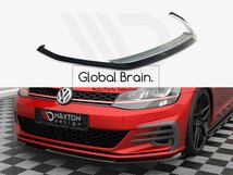 フォルクスワーゲン ゴルフ 7 後期 7.5 GTI フロント リップ スポイラー V3/ フロント スプリッター エプロン ディフューザー バンパー_画像3